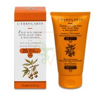 L'ERBOLARIO -SUN  Krema za zaštitu od sunca za lice s aloe verom i makadamijom SPF 25 75 ML